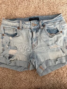 Aeropostale Denim Low Rise MIDI Shorts Size 8